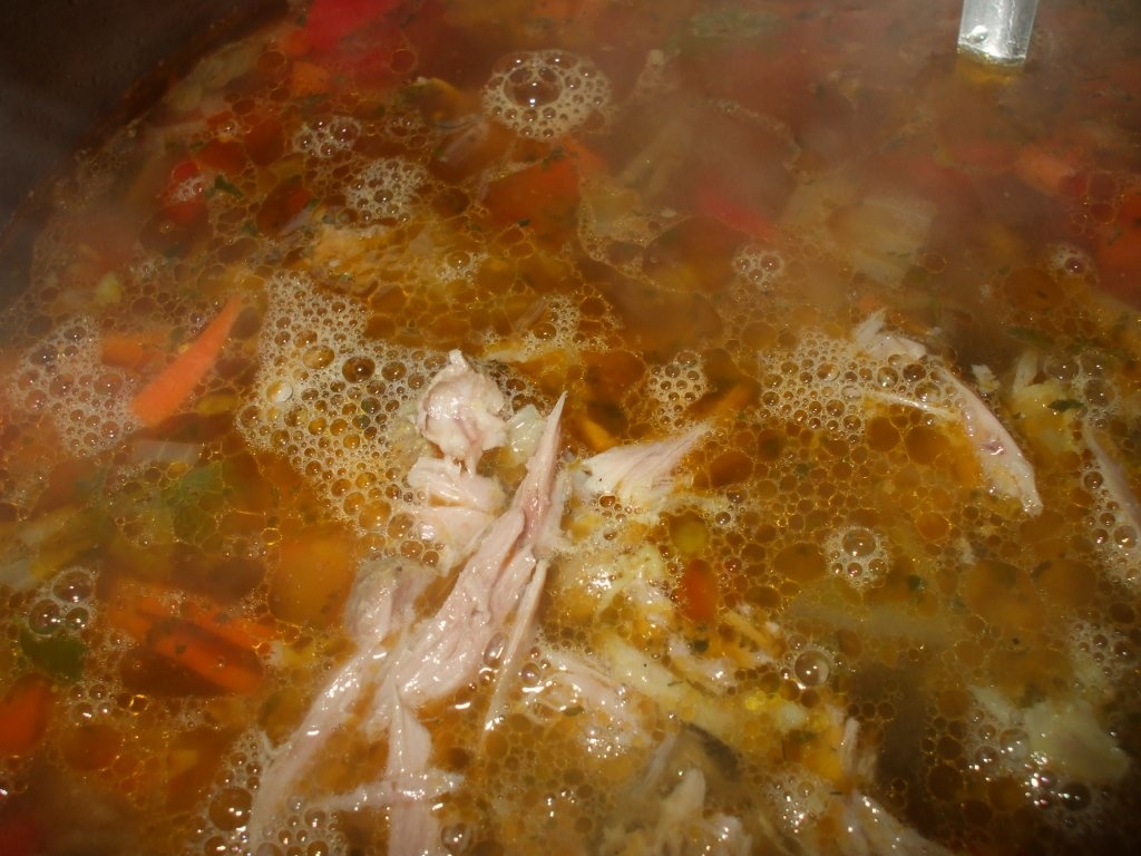 Ciorba de vitel cu legume congelate