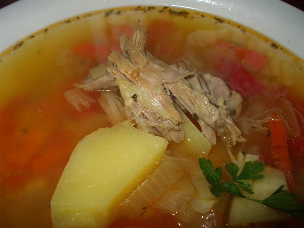 Ciorba de vitel cu legume congelate