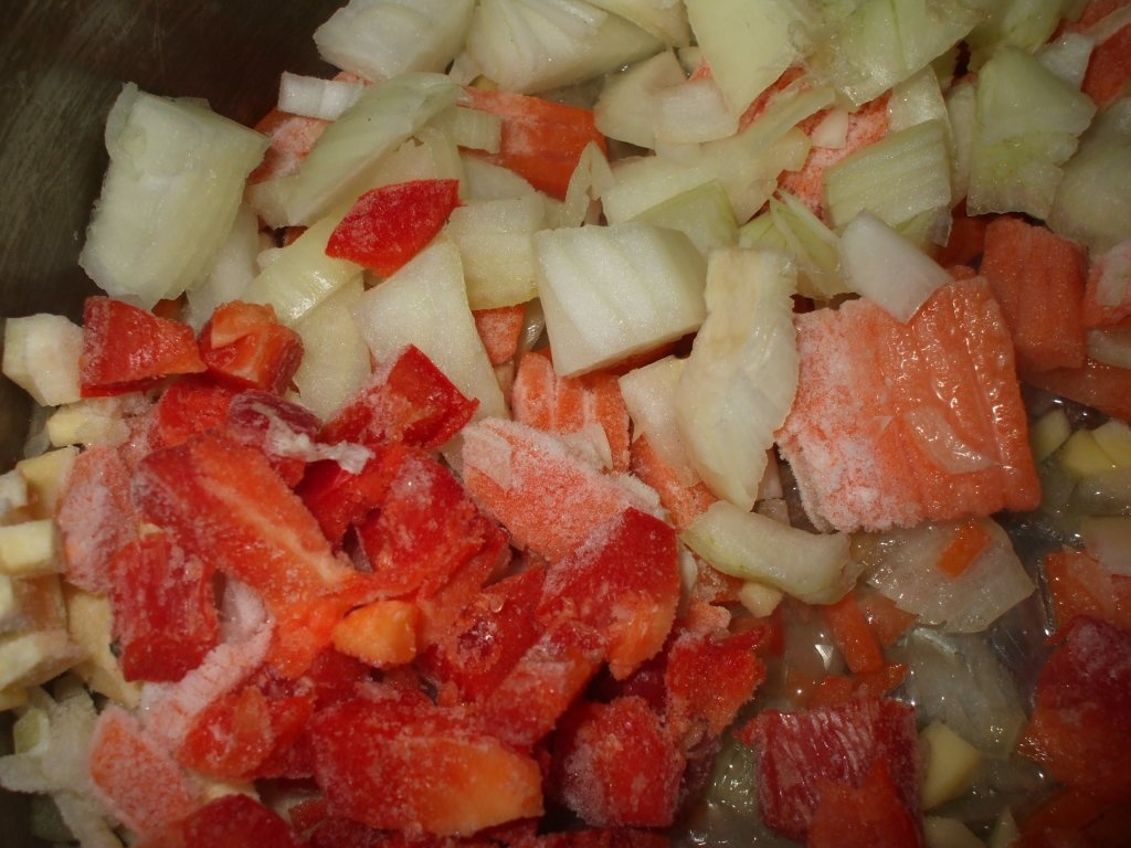 Ciorba de vitel cu legume congelate