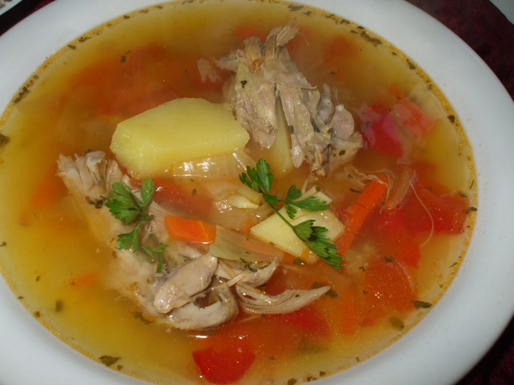 Ciorba de vitel cu legume congelate