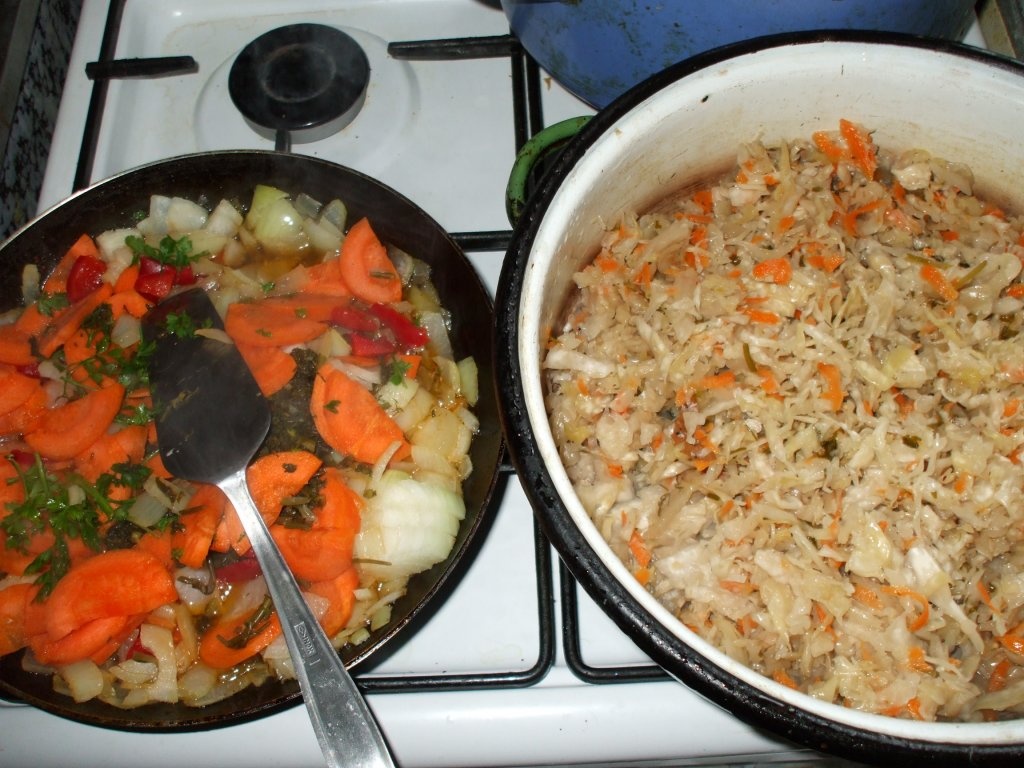 Varza calita cu ciolan crud