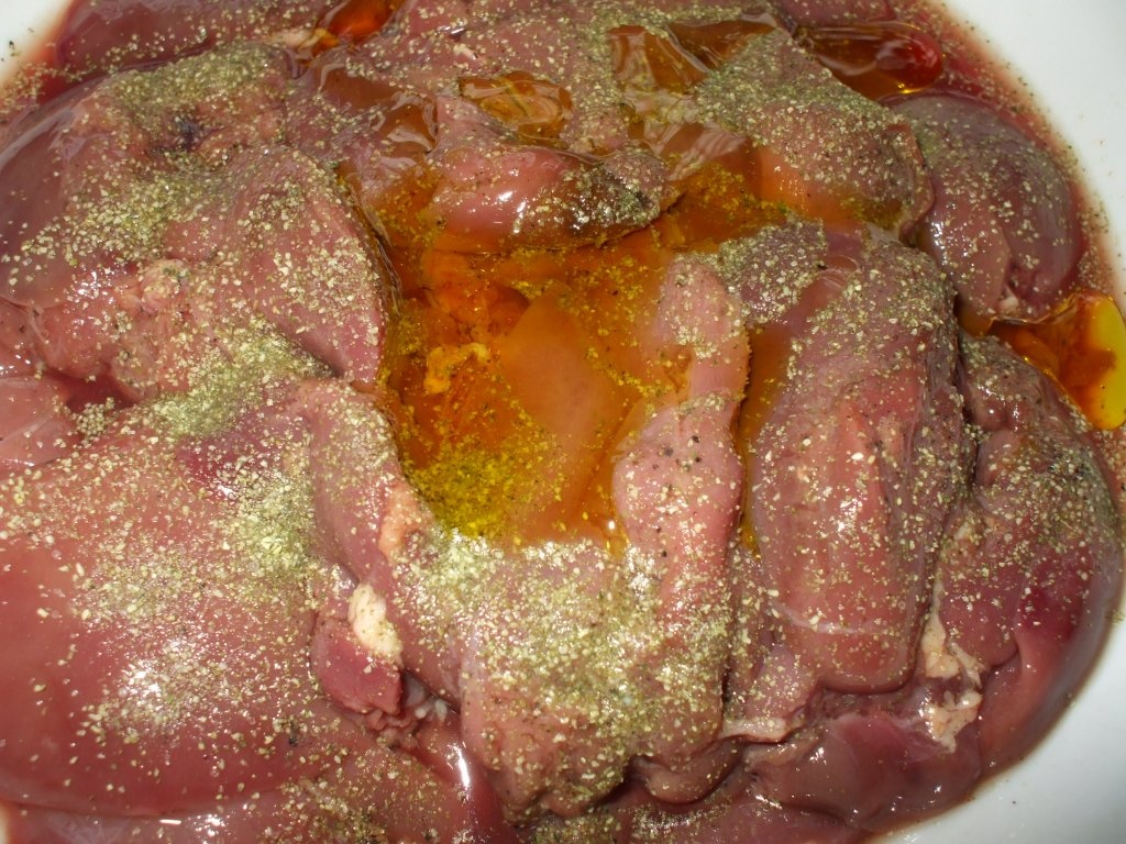 Ficatei de pui la gratar