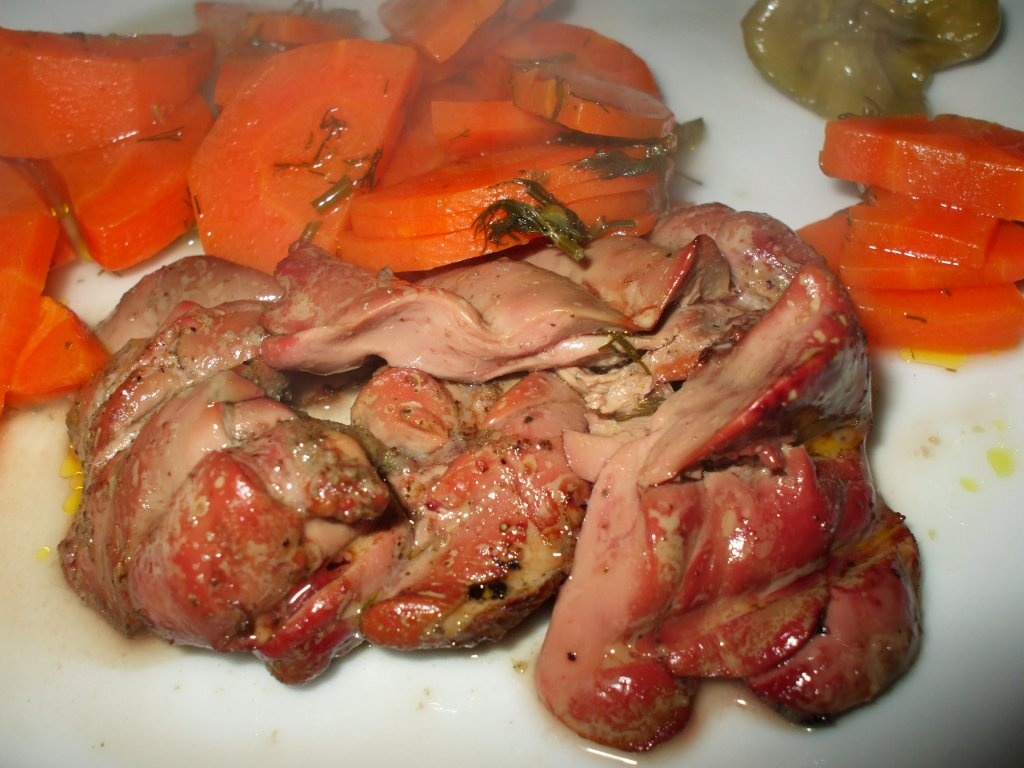 Ficatei de pui la gratar