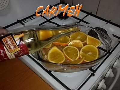 Copane de curcan cu citrice si cartofi natur