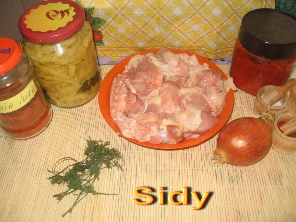 Aripa de curcan cu fasole verde