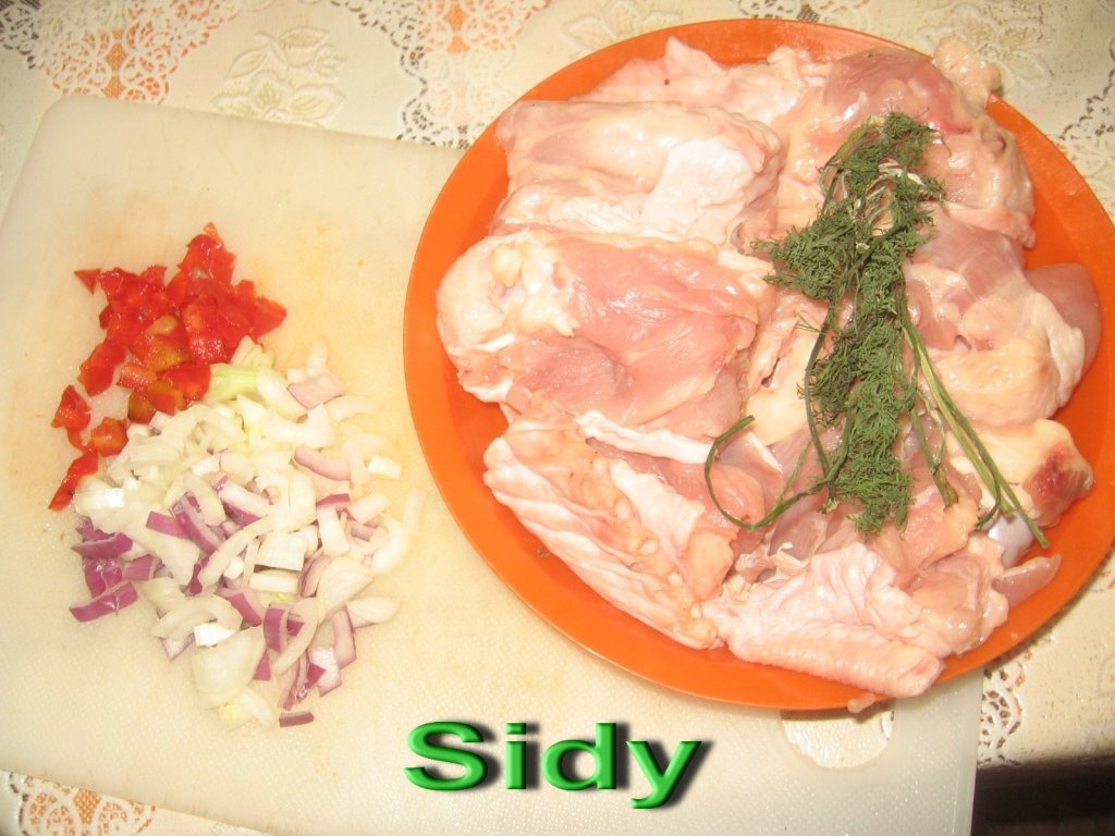 Aripa de curcan cu fasole verde