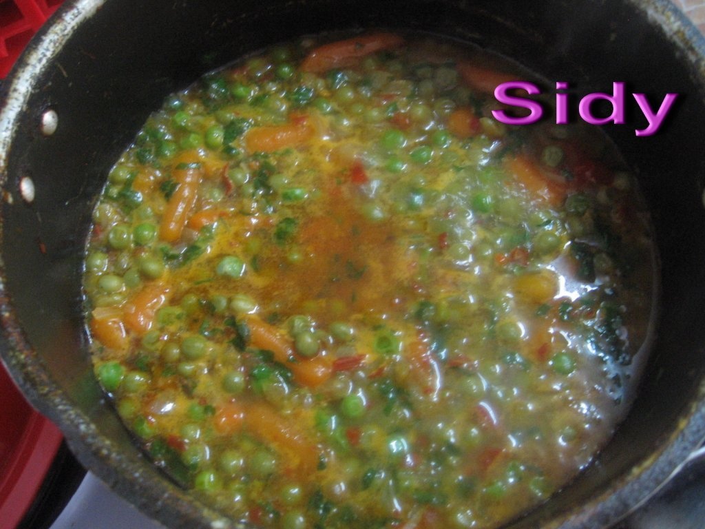 Ficatei de pasare cu mazare verde