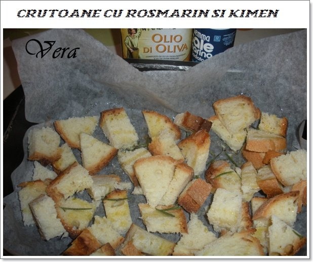 Crutoane cu rosmarin si kimen