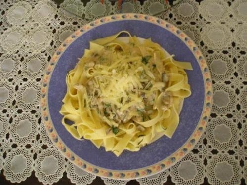 ciuperci pleurotus cu smantana si paste