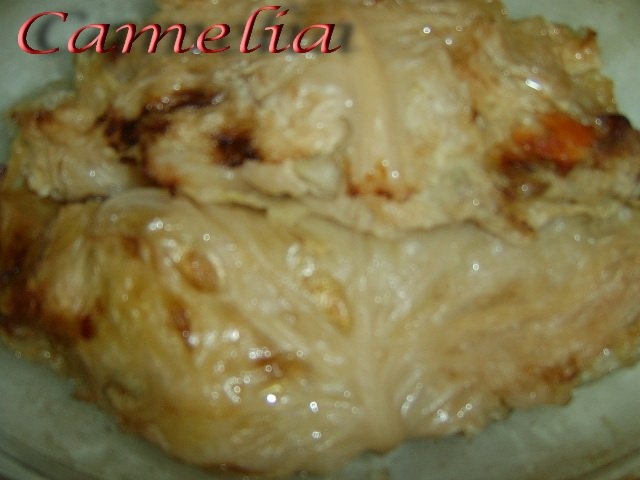 Piept de curcan invelit in foi de varza acra