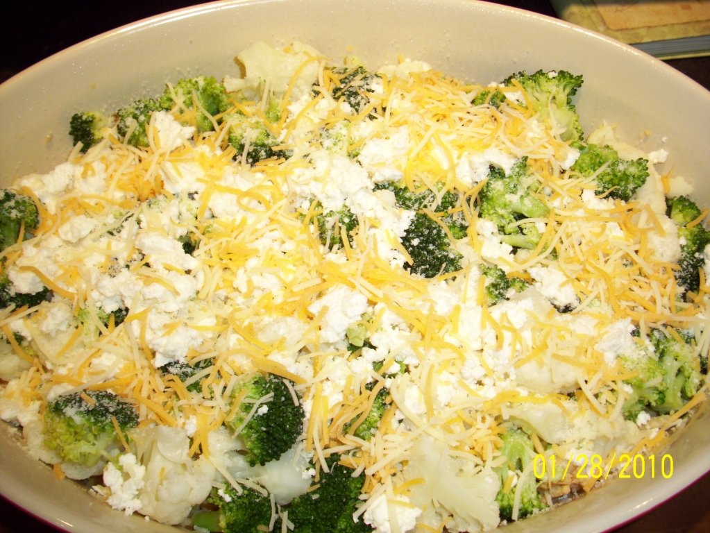 Conopida, broccoli, ciuperci si branza la cuptor