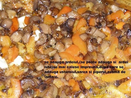 paste cu ciuperci si ardei