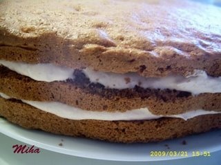 Tort cu mouse de ciocolata si nuci