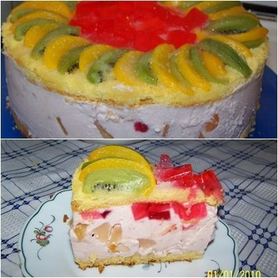 Tort cu iaurt si jeleu