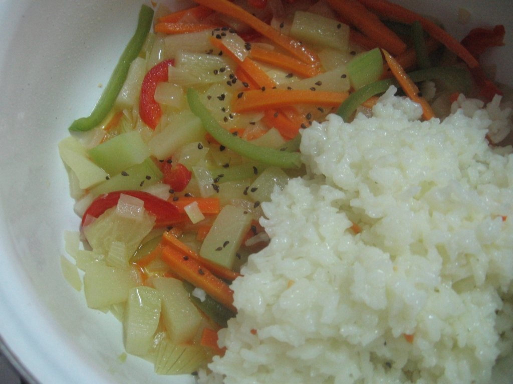 Curry de curcan si orez cu legume