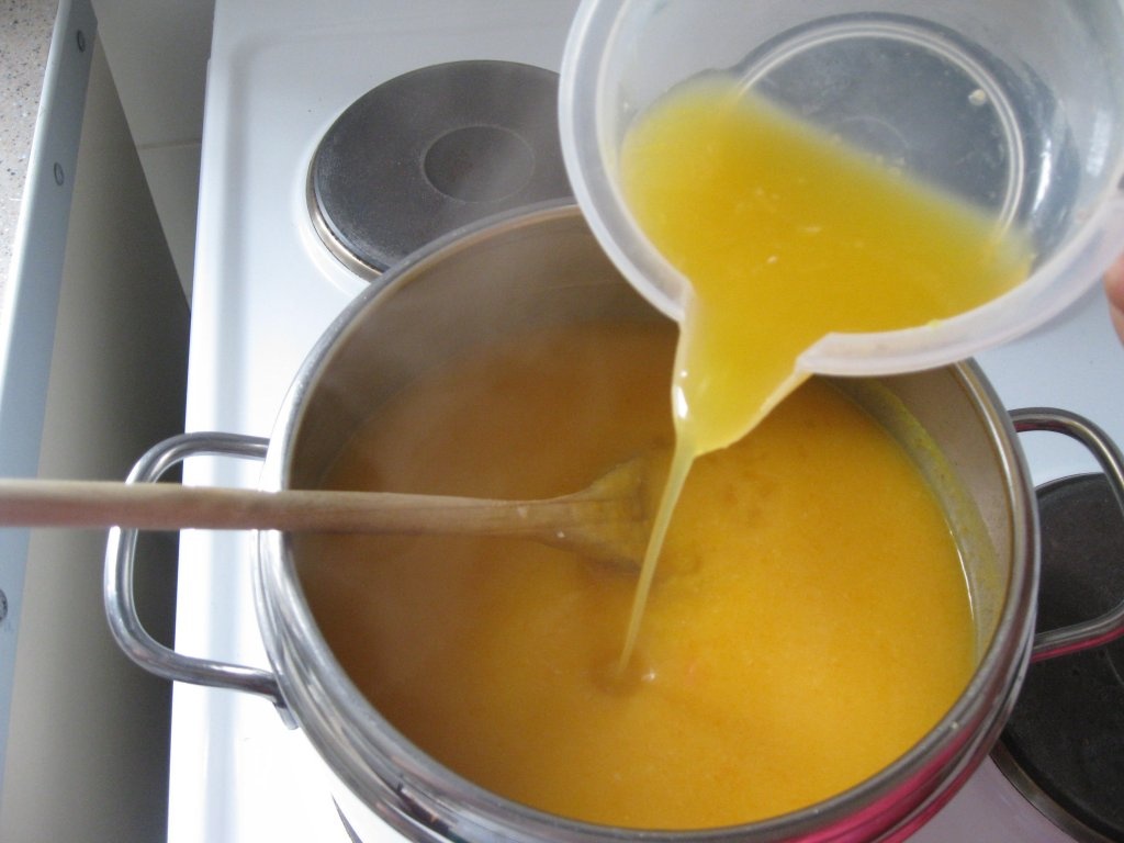 Supa crema cu suc de portocale (Sopa creme com sumo de laranja)