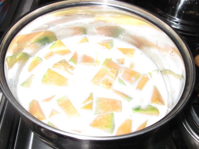 Dovleac fiert in lapte - desert