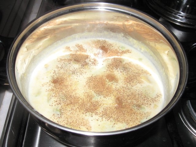 Dovleac fiert in lapte - desert