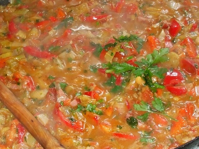 Paste cu praz si afumatura