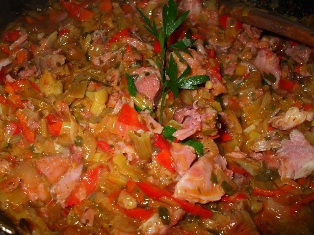 Paste cu praz si afumatura