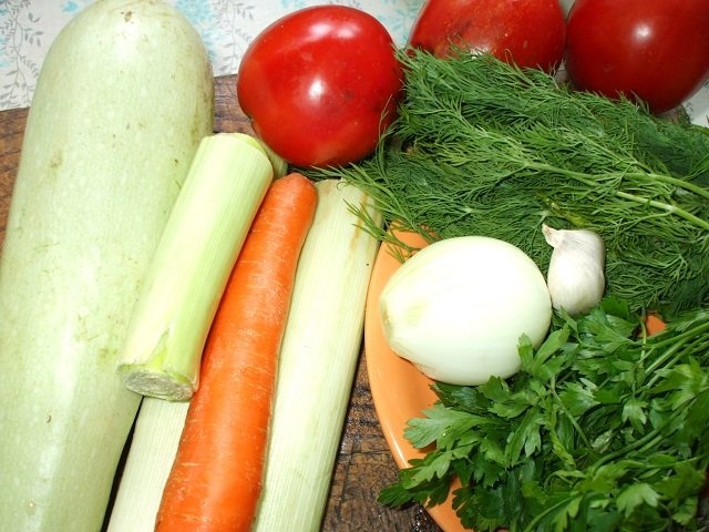 Țușpais de dovlecei cu praz