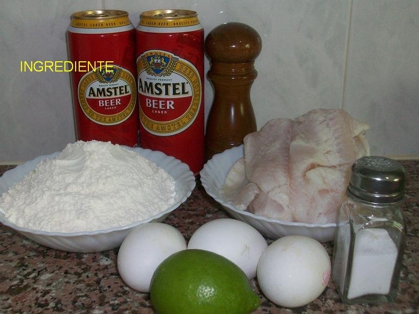 File de peste prajit in aluat de clatite,cu bere