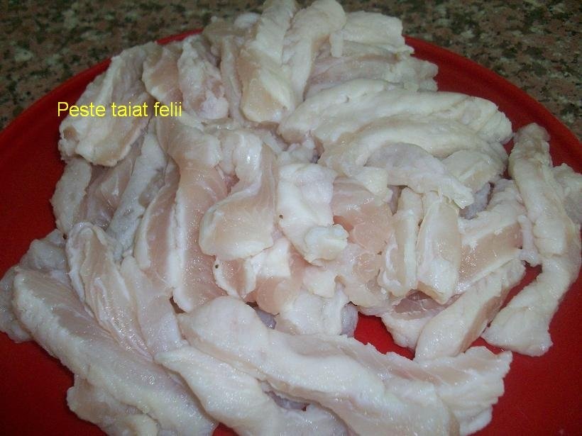 File de peste prajit in aluat de clatite,cu bere