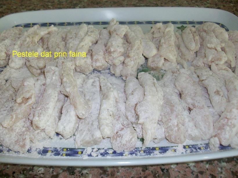 File de peste prajit in aluat de clatite,cu bere