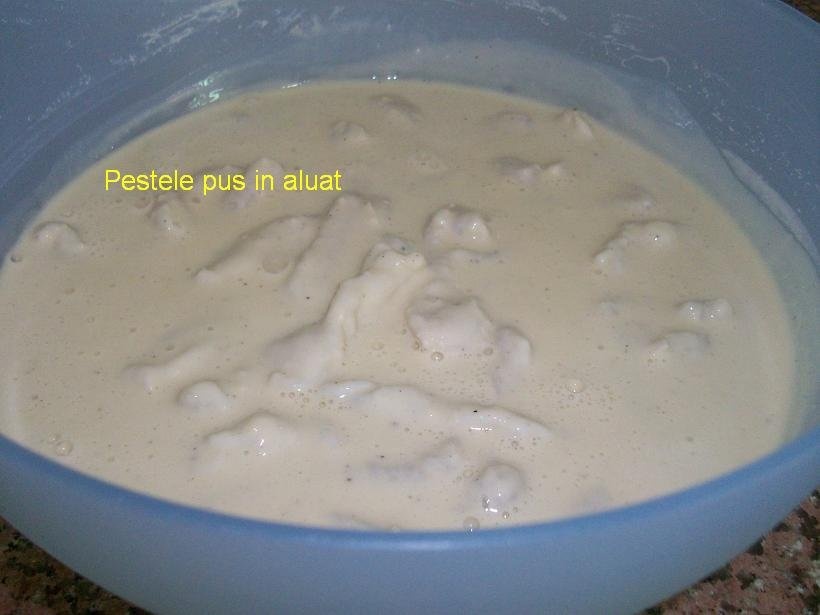 File de peste prajit in aluat de clatite,cu bere