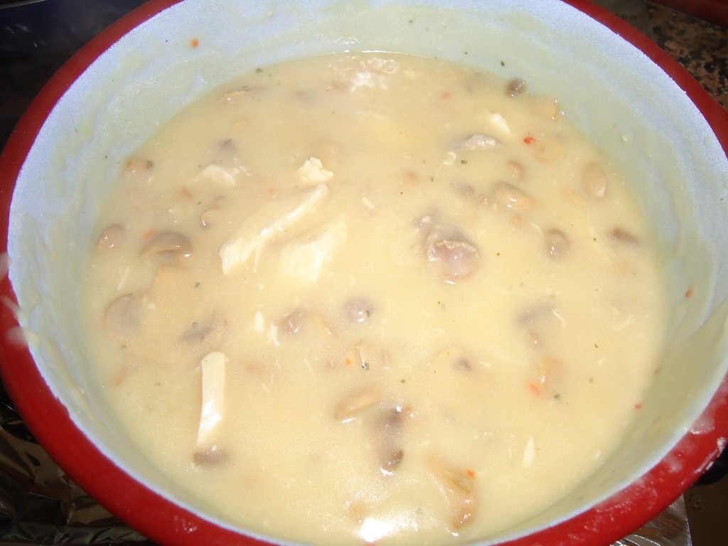 Ciulama de pui cu ciuperci