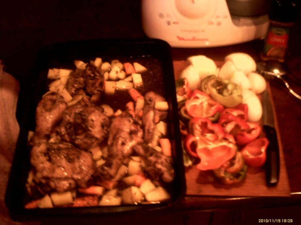 Pui cu legume la cuptor