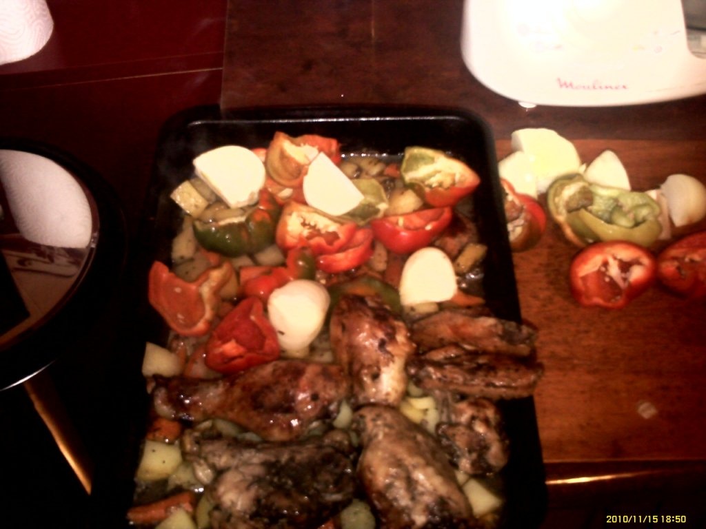 Pui cu legume la cuptor