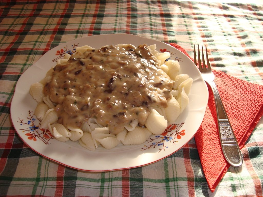 Paste cu tocanita de ciuperci