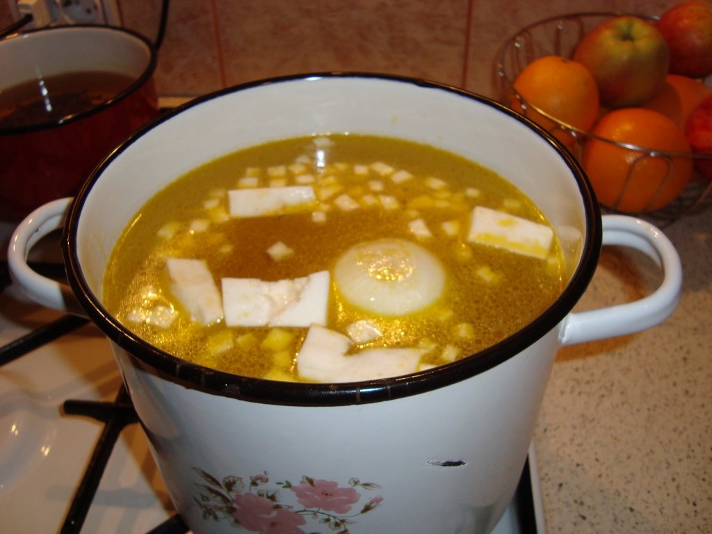 Supa cu galuste de gris