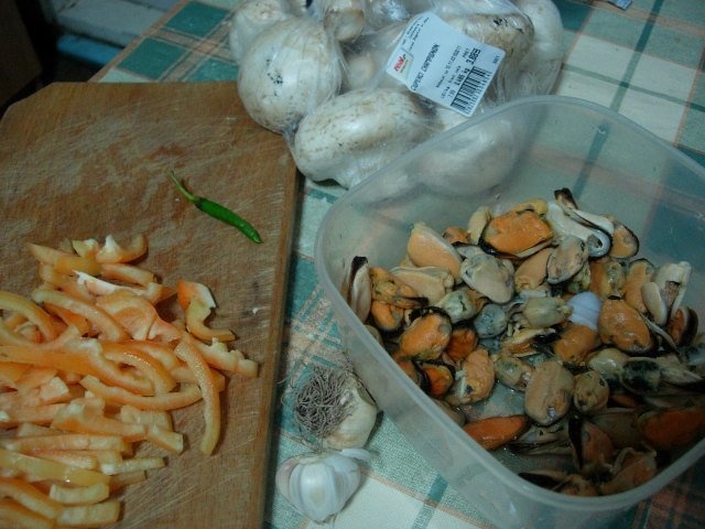 Scoici cu ciuperci si orez