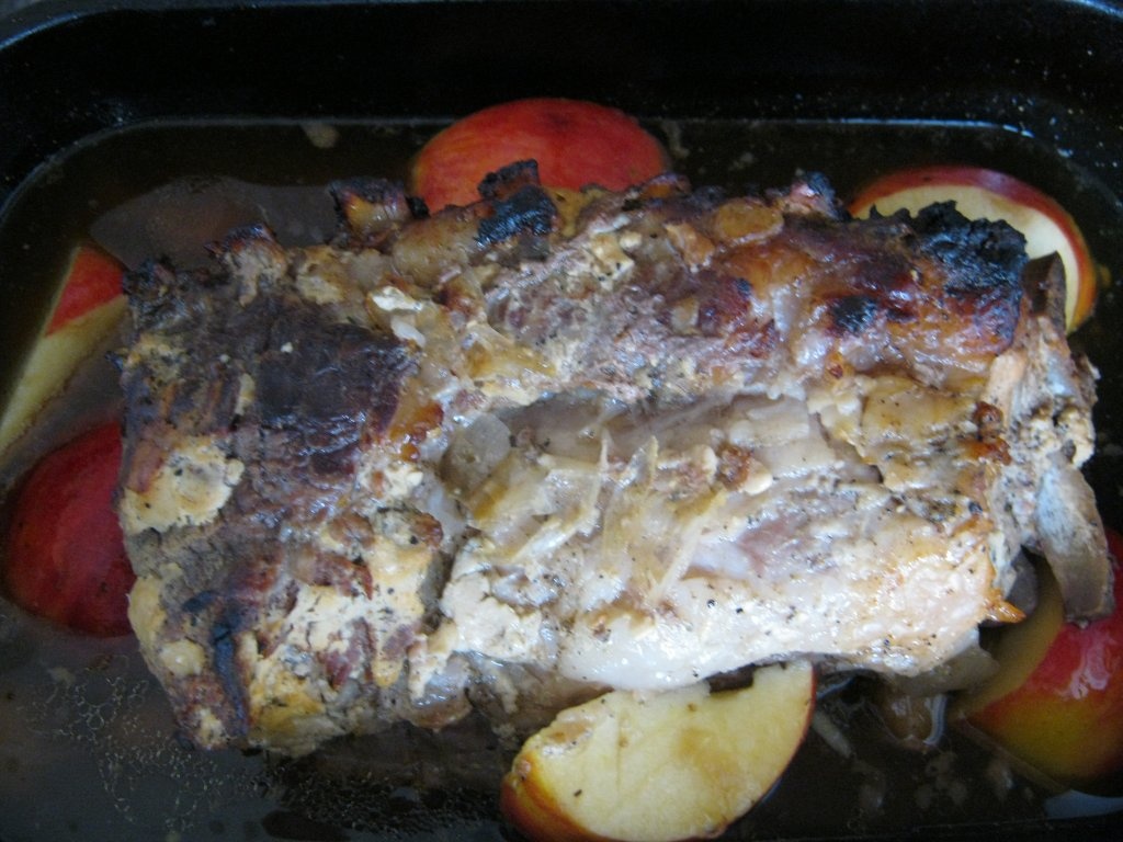 Friptură de porc cu mere-pentru Crăciun-
