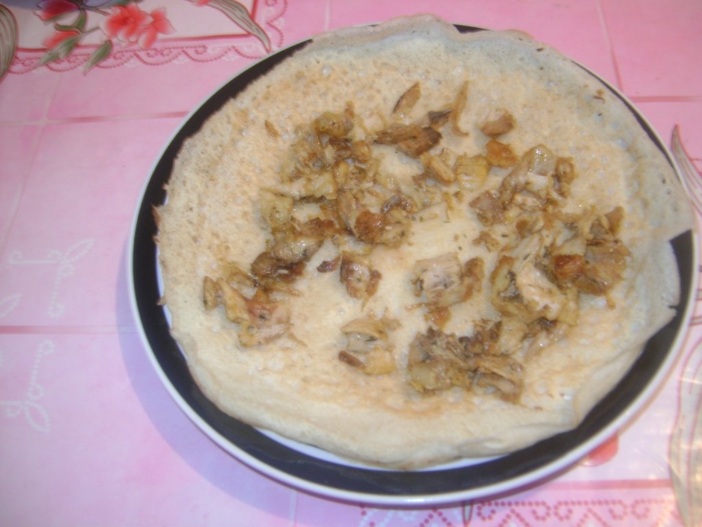 Clatite cu carne de pui