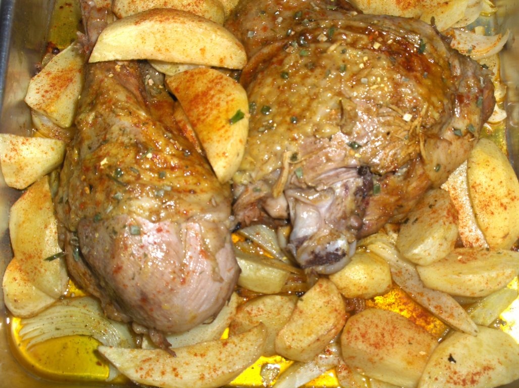 Pulpã  de  curcan la cuptor ( reteta pitarului)   (Perna de Peru à Padeiro)