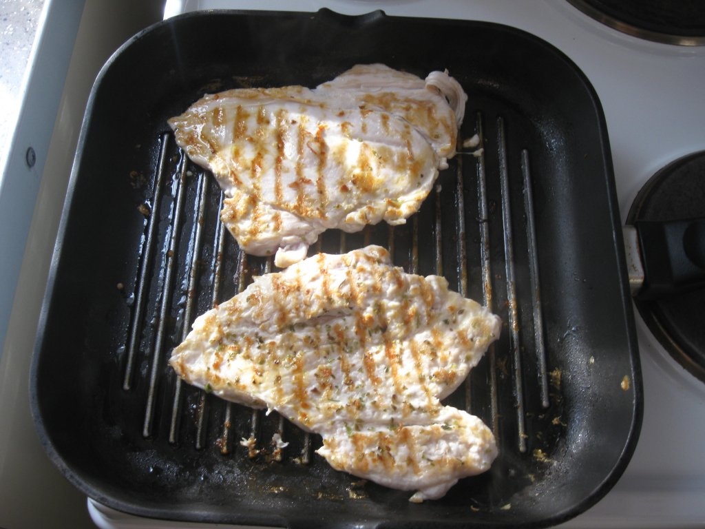 Legume la grill cu piept de pui