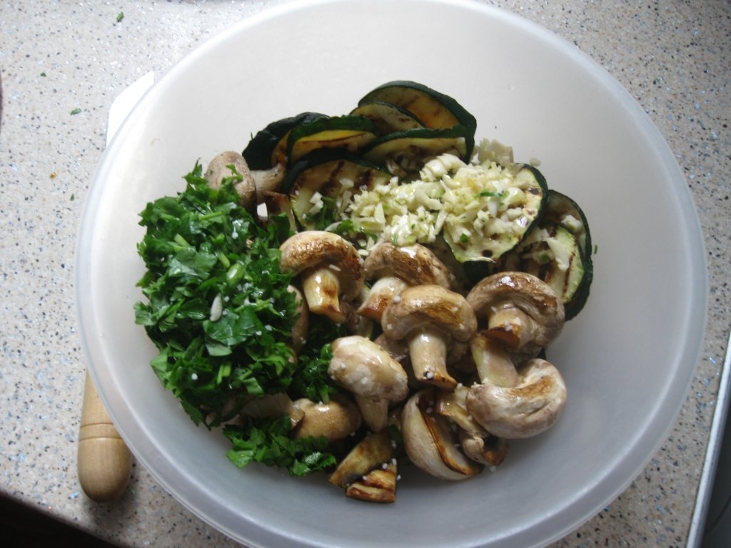 Legume la grill cu piept de pui