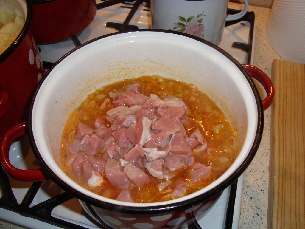 Tocanita de vitel cu piure de cartofi