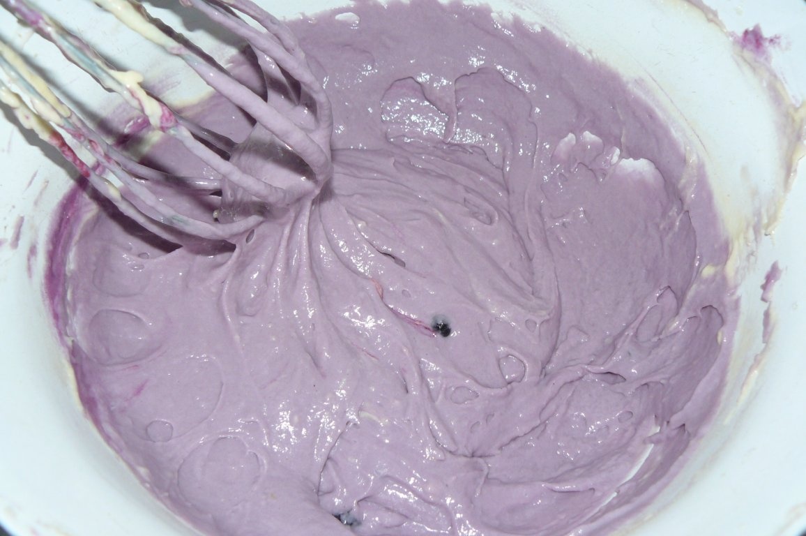 Prăjitură cu iaurt şi afine