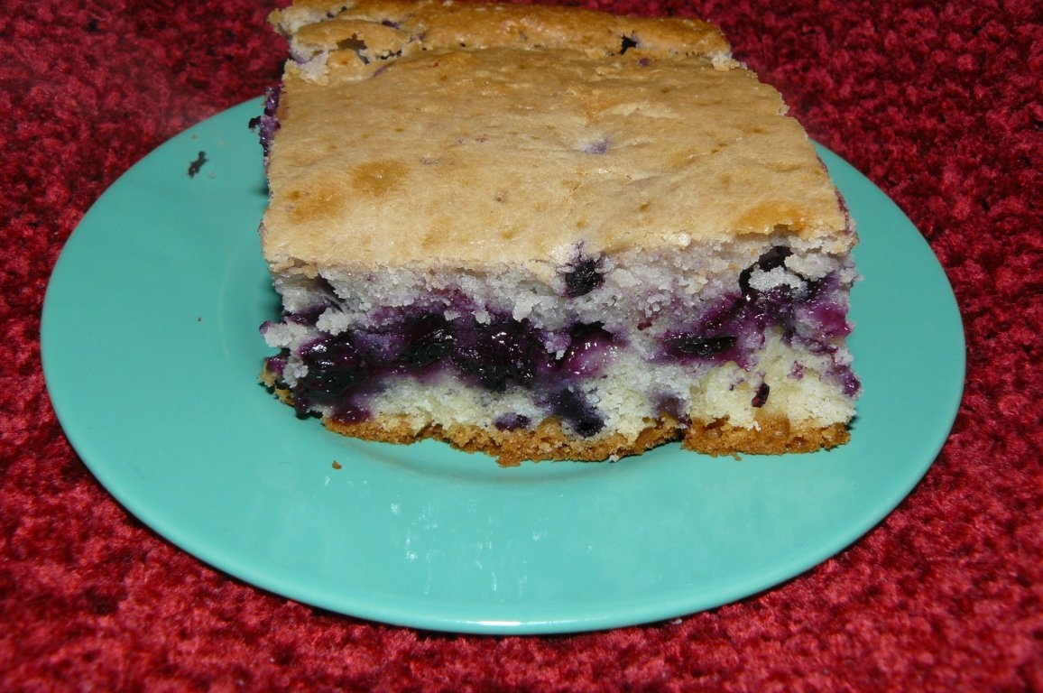 Prăjitură cu iaurt şi afine