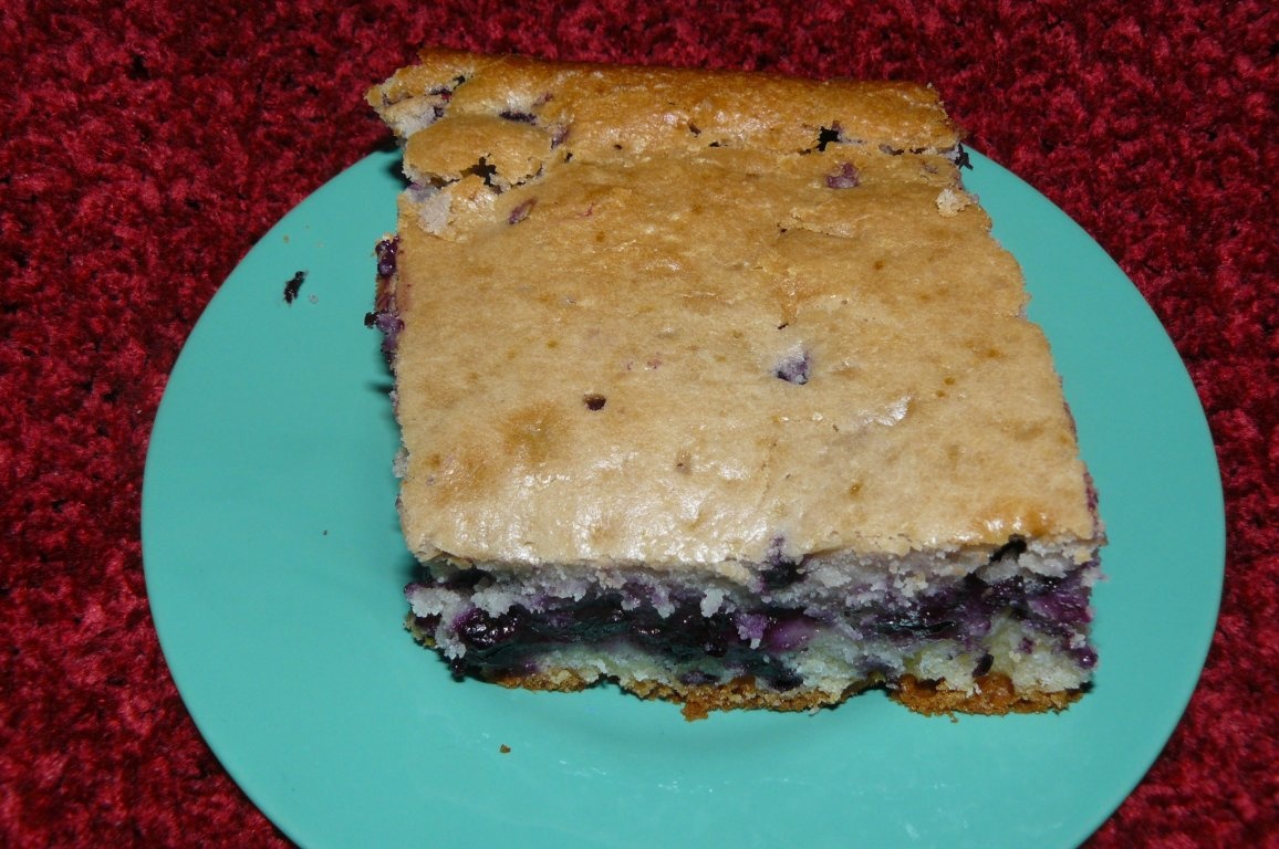 Prăjitură cu iaurt şi afine