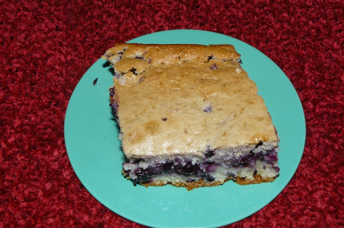 Prăjitură cu iaurt şi afine