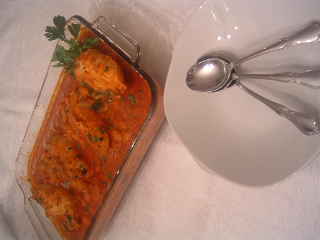 Iahnie de fasole alba cu pui