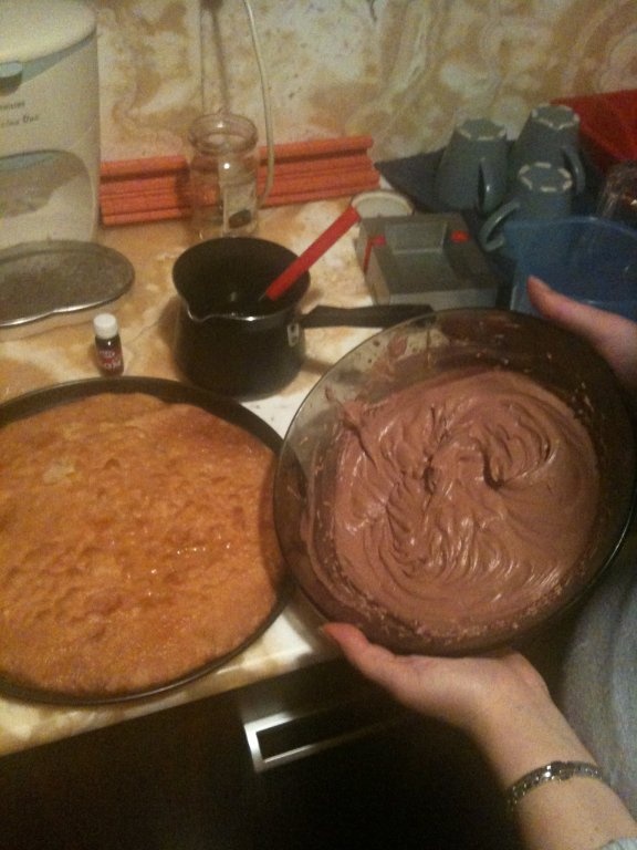 Prajitura cu visine si crema de ciocolata Ank