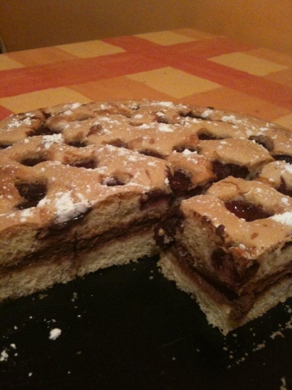 Prajitura cu visine si crema de ciocolata Ank