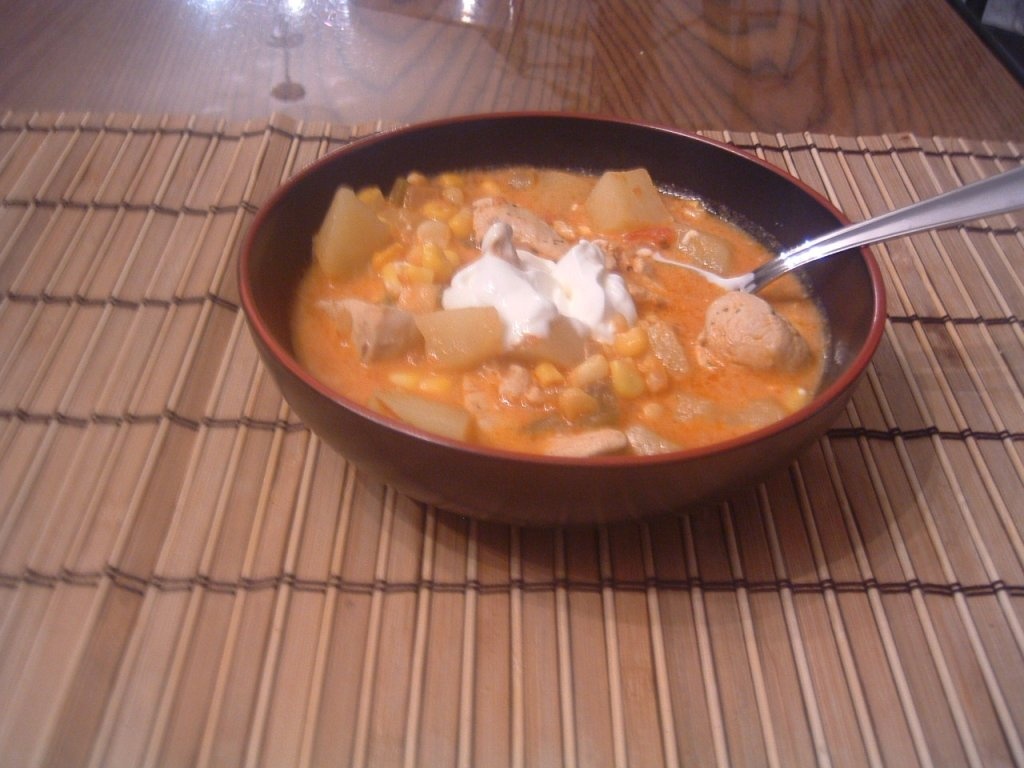 Supa Tex- Mex cu pui si porumb(reteta mexicana)