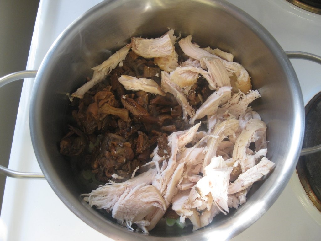 Penne cu piept de pui si ciuperci